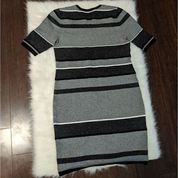 Lou & Grey sweater dress black gray size medium - Picture 4 of 5